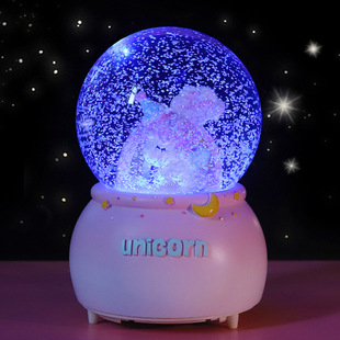 Factory New Style Pink Santa Claus Crystal Ball Snow Send Girlfriend Music Box Christmas Gift Decoration Wholesale