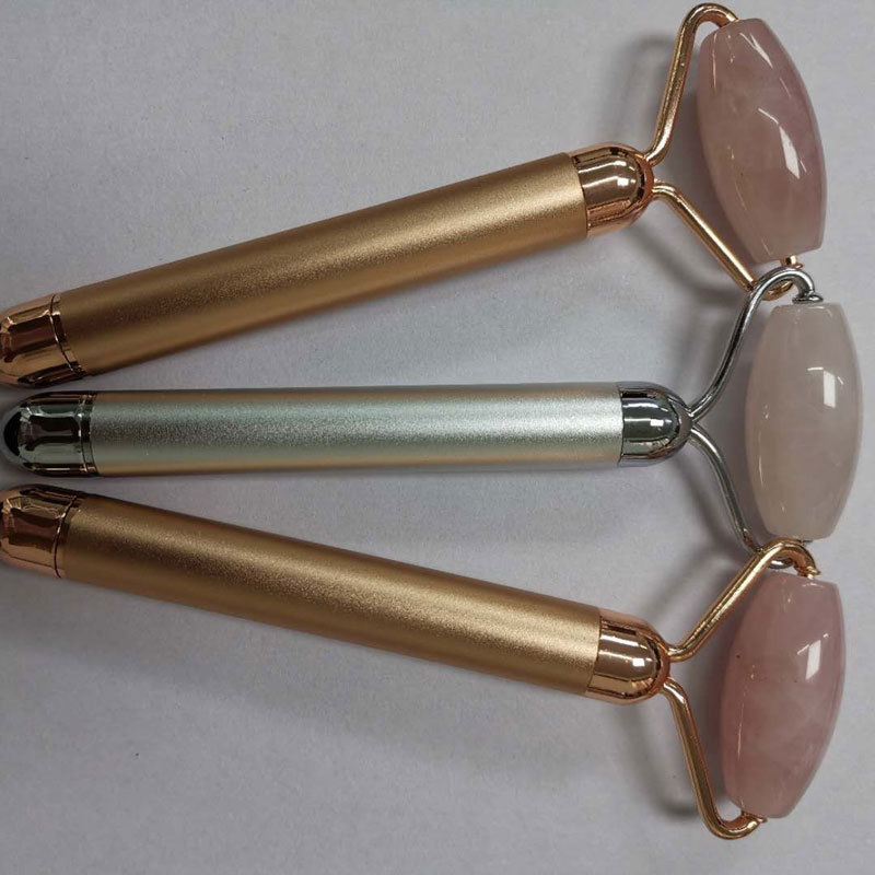 Beauty Instrument Facial Massager Pink Crystal Roller Jade Gold Stick 24K Beauty Bar