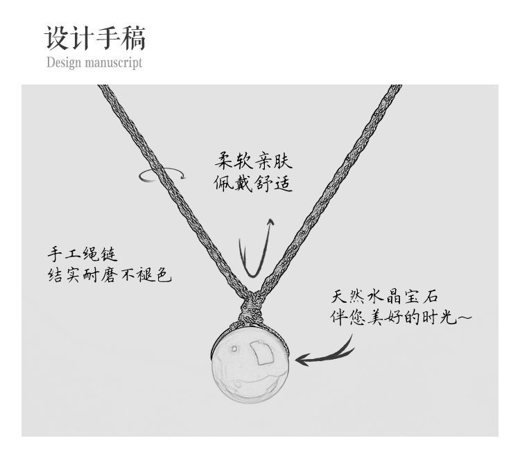 Natural Strawberry Quartz Pink Crystal Amethyst Pendant Clavicle Chain Lucky Attracting Male Student Aid Birthday Gift Female Accessories