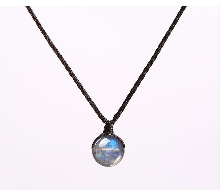 Natural Strawberry Quartz Pink Crystal Amethyst Pendant Clavicle Chain Lucky Attracting Male Student Aid Birthday Gift Female Accessories