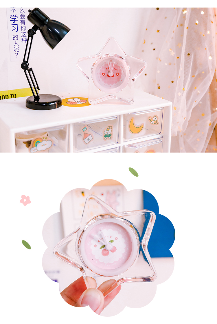 Pink Girl Heart Cute Crystal Transparent Ultra-Quiet Clock Student Alarm Bedroom Multi-Functional Creative Large Volume Pink Girl Heart Cute Crystal Transparent Ultra-Quiet Clock Student Alarm Bedroom Multi-Functional Creative Large Volume