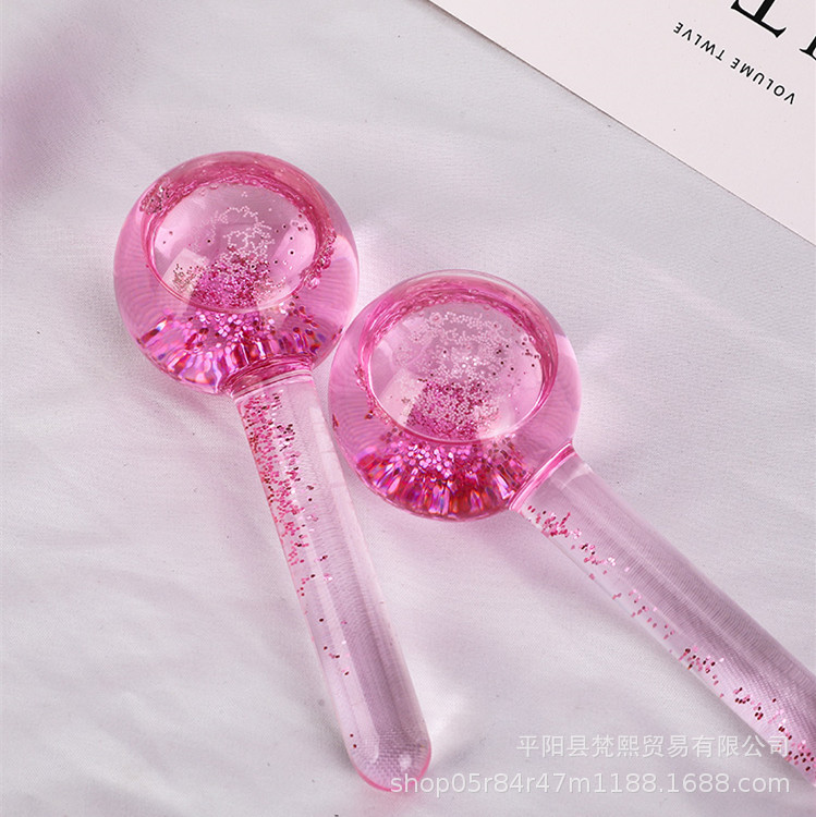 New Amazon Ice Hockey Beauty Ball Pink Crystal Ice Hockey Ice Therapy Facial Massage Glass Beauty Ball Ice Wave Ball New Amazon Ice Hockey Beauty Ball Pink Crystal Ice Hockey Ice Therapy Facial Massage Glass Beauty Ball Ice Wave Ball