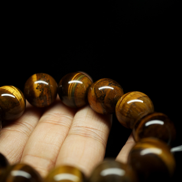 Natural tiger eye stone bracelet yellow tiger eye single circle bracelet manufacturer wholesale Natural tiger eye stone bracelet yellow tiger eye single circle bracelet manufacturer wholesale