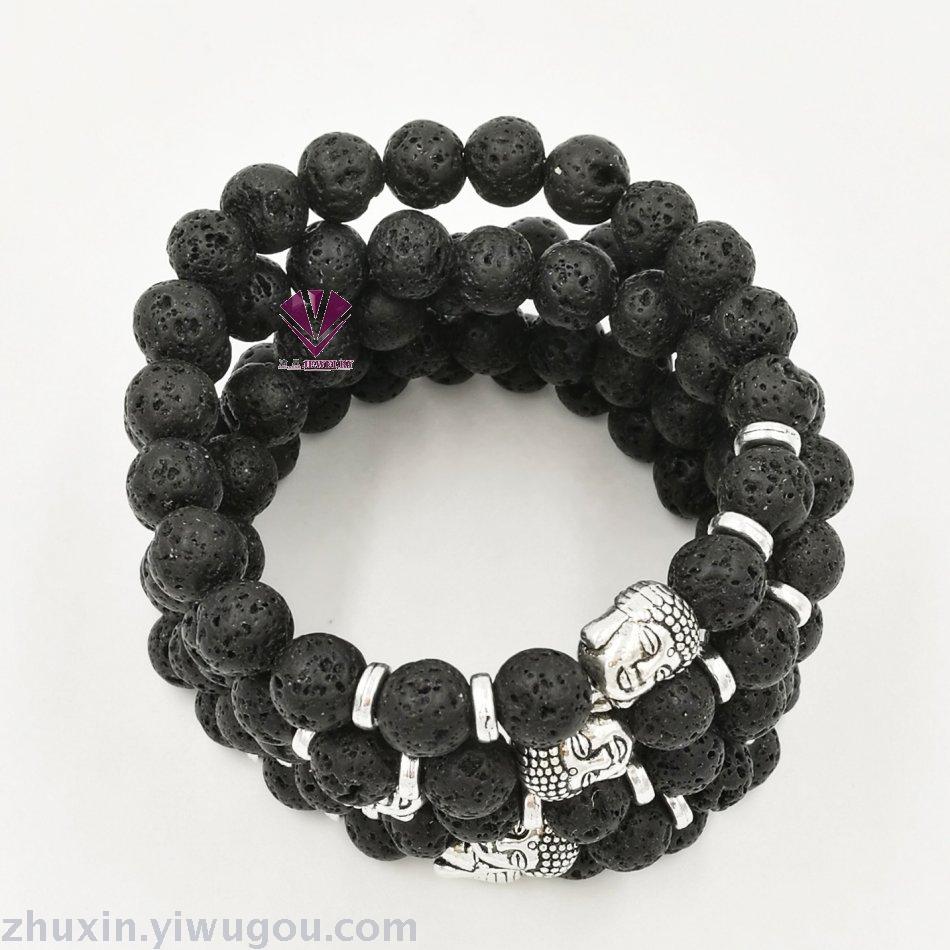 High Quality Chakra Mala Bracelet Moss Agate Amethyst Lapis Lazuli Tiger Eye Bracelet Trendy Bracelet 