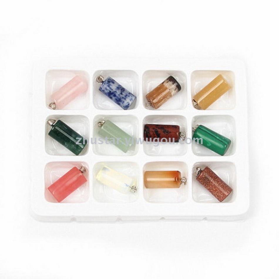 Natural stone, crystal, amethyst, agate, opal, tiger eye stone, various pendants.