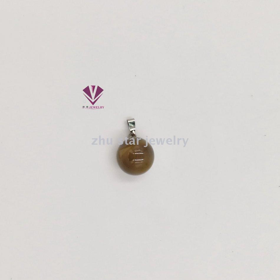 Fashionable natural stone beads pendant DIY jewelry wholesale Gemstone Black agate tiger eye stone Turquoise 