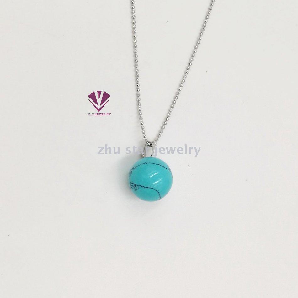 Fashionable natural stone beads pendant DIY jewelry wholesale Gemstone Black agate tiger eye stone Turquoise 
