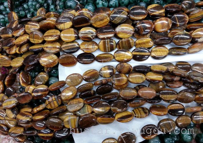 Natural stone hand string round bead, egg-shaped tiger eye stone egg white stone DIY jewelry