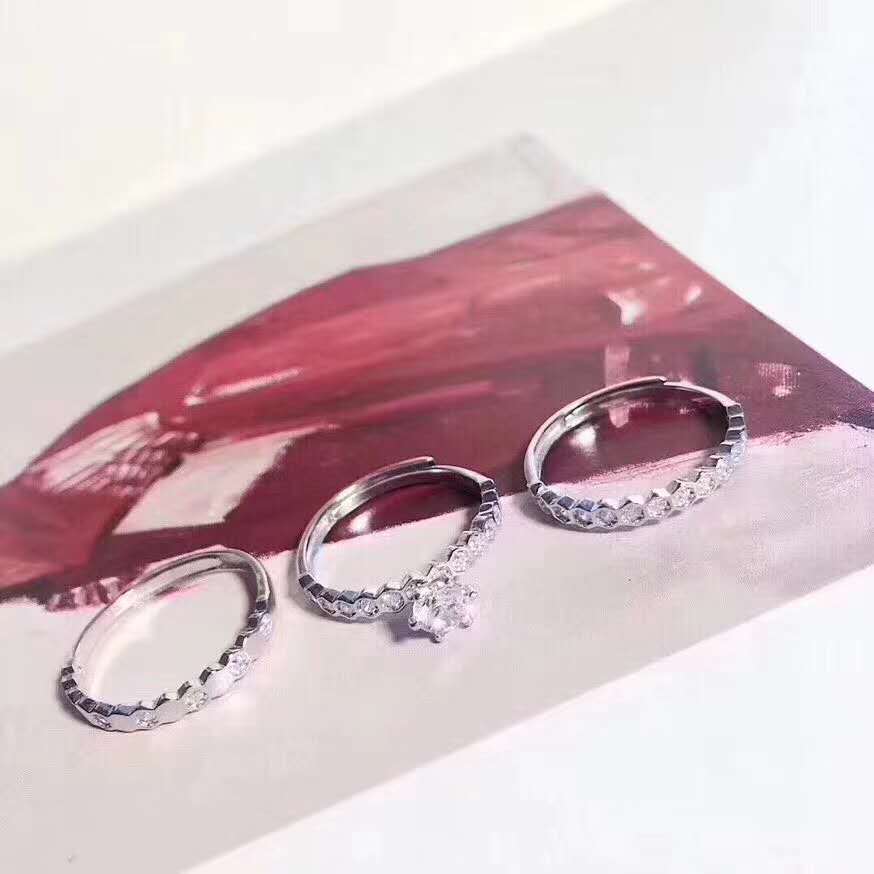 Song hye-kyo with the same wedding ring 925 sterling silver plated rose gold ring ring ring row diamond honeycomb female gift to his girlfriend Song hye-kyo with the same wedding ring 925 sterling silver plated rose gold ring ring ring row diamond honeycomb female gift to his girlfriend
