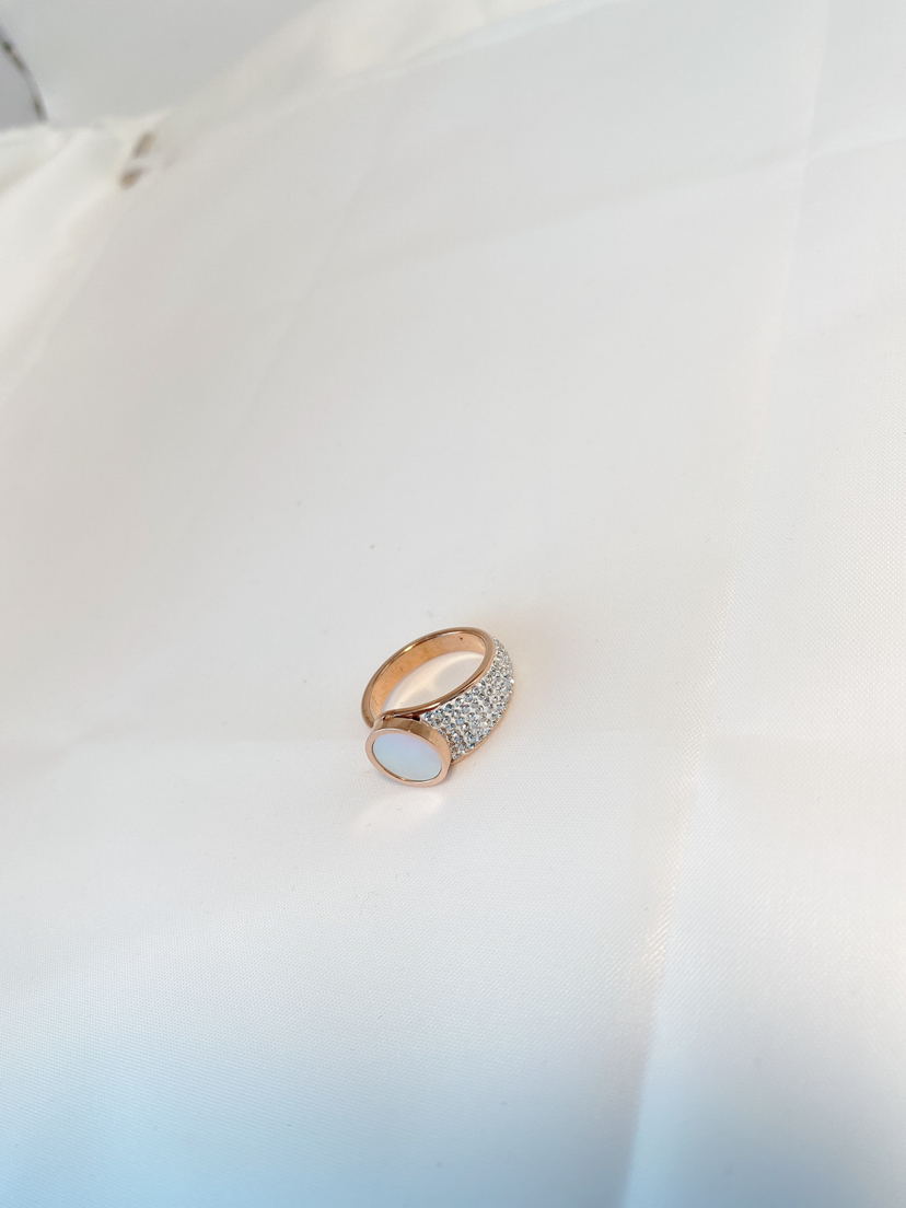 2020 Cool White Fritillaria Titanium Steel Rose Gold Ring Ins Students' Ring Cold Wind Series Fashionable Stylish Women 2020 Cool White Fritillaria Titanium Steel Rose Gold Ring Ins Students' Ring Cold Wind Series Fashionable Stylish Women