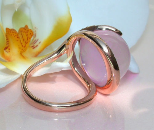 Yung yu ebay new hot pink crystal moonstone diamond ring Europe and America creative 14k rose gold ring Yung yu ebay new hot pink crystal moonstone diamond ring Europe and America creative 14k rose gold ring