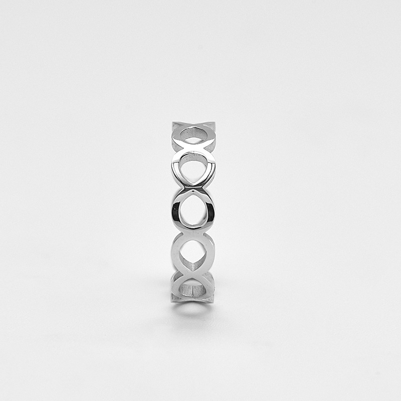 European and American fashion accessories unlimited female titanium steel ring rose gold ring