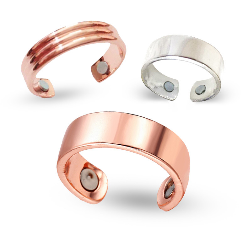 Amazon Spot Personalized European and American Electroplated Rose Gold Ring Men's Magnetic Health Care Simple Opening Ring Wholesale Amazon Spot Personalized European and American Electroplated Rose Gold Ring Men's Magnetic Health Care Simple Opening Ring Wholesale