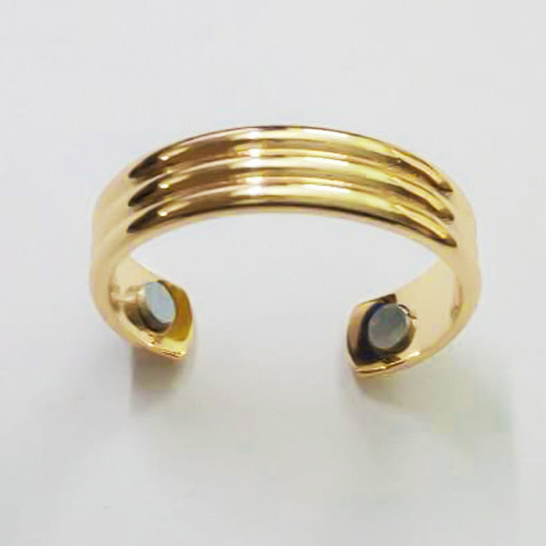 Amazon Spot Personalized European and American Electroplated Rose Gold Ring Men's Magnetic Health Care Simple Opening Ring Wholesale Amazon Spot Personalized European and American Electroplated Rose Gold Ring Men's Magnetic Health Care Simple Opening Ring Wholesale