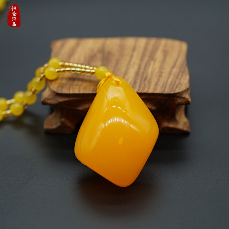 Factory Direct Sales New Ethnic Style Beaded Imitation Beeswax Sweater Chain Long Women&#039;s Necklace Activity Gift Wholesale