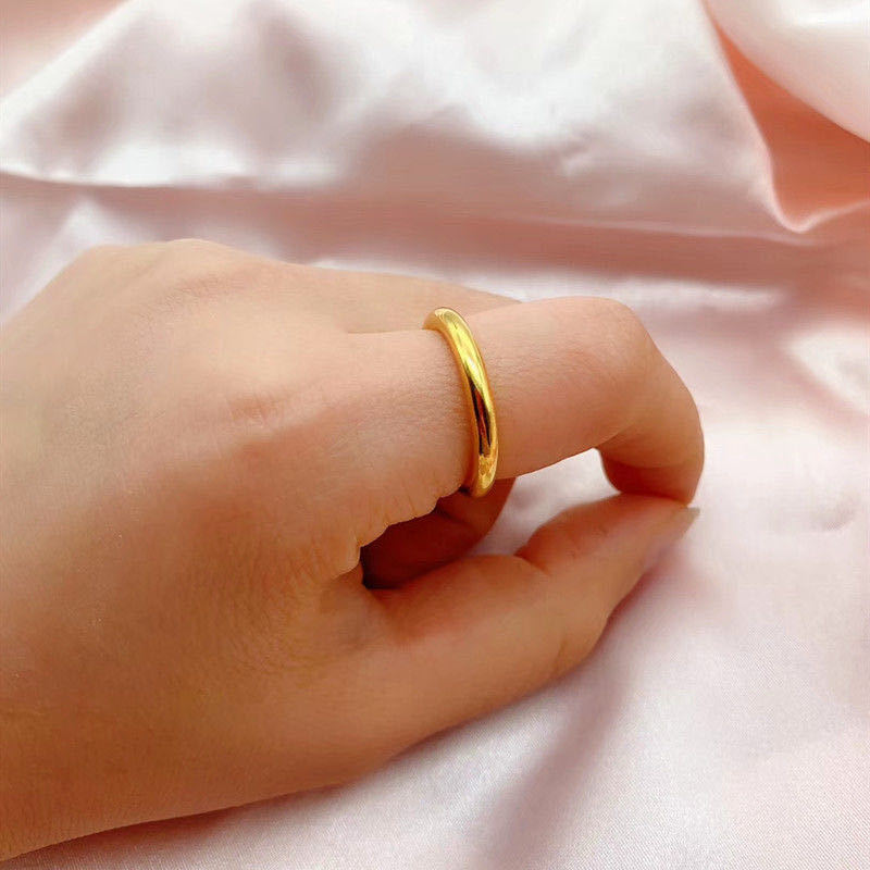 Stall Supply Kuaishou Ancient Law Inheritance Sansheng III Alluvial Gold Ring Women's Simple Simple Bracelet Plain Gold Female Ring Wholesale Stall Supply Kuaishou Ancient Law Inheritance Sansheng III Alluvial Gold Ring Women's Simple Simple Bracelet Plain Gold Female Ring Wholesale