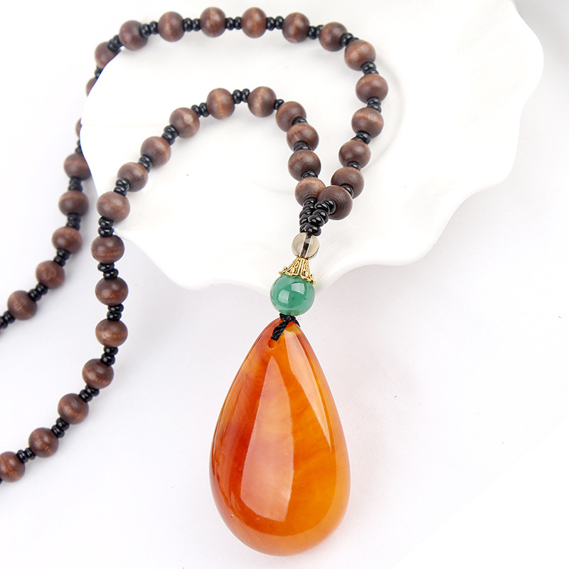 New Second-Generation Ceromel Sweater Chain Long Door Frame Beeswax Pendant Women&#039;s Necklace Accessories Yiwu Factory Direct Sales