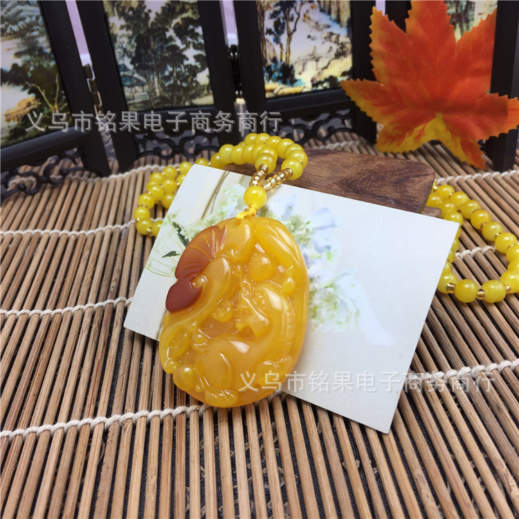 Running Rivers and Lakes Meeting Sale Gift Blue Light Beeswax Necklace Men's and Women's Long Accessories Sweater Chain Clothing Wholesale Running Rivers and Lakes Meeting Sale Gift Blue Light Beeswax Necklace Men's and Women's Long Accessories Sweater Chain Clothing Wholesale