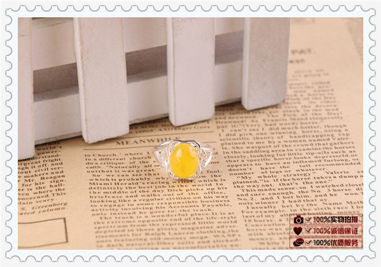 Fashion facts 925 silver natural beeswax court style ring beeswax carved ring ring ring fashion bracelet