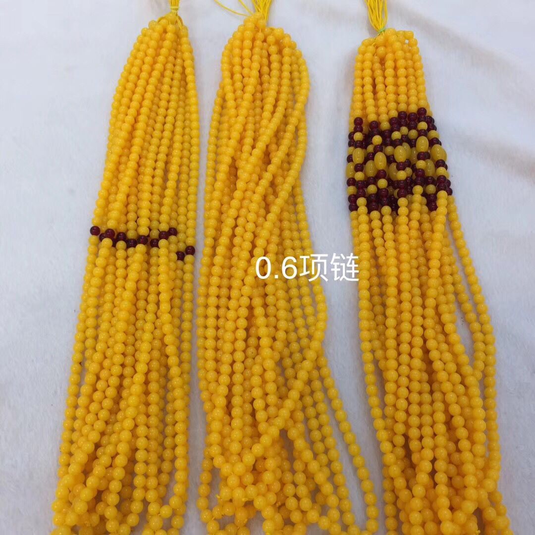 Amber white beeswax pendant hanging rope sweater chain long style pendant necklace versatile bracelet Amber white beeswax pendant hanging rope sweater chain long style pendant necklace versatile bracelet