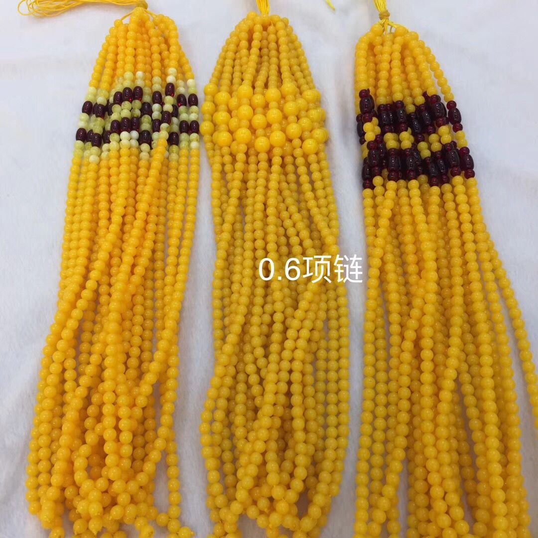Amber white beeswax pendant hanging rope sweater chain long style pendant necklace versatile bracelet Amber white beeswax pendant hanging rope sweater chain long style pendant necklace versatile bracelet