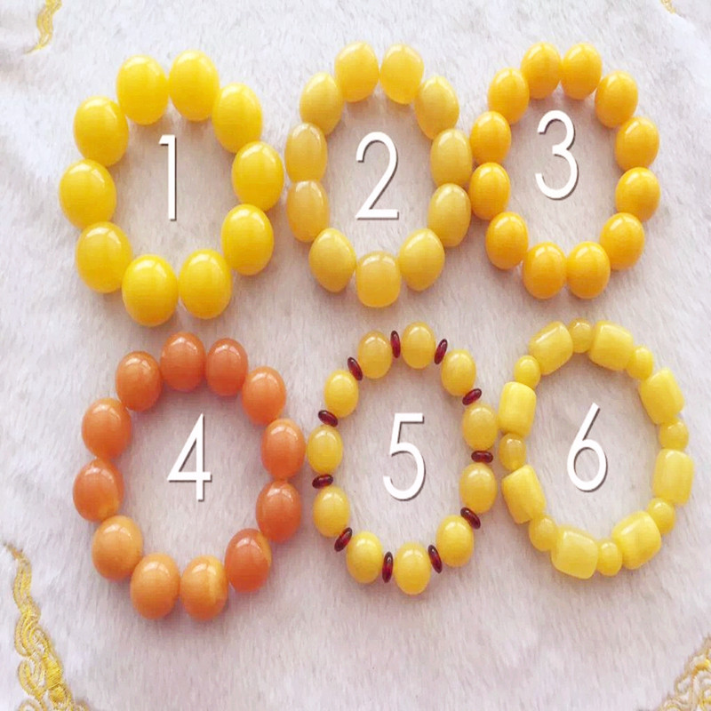 Amber beeswax bracelet with bead bracelet amber amber beeswax hand string wholesale