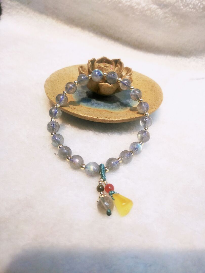 Natural crystal grey moonshine stone original create bracelet accessories raw mineral beeswax tourmaline Natural crystal grey moonshine stone original create bracelet accessories raw mineral beeswax tourmaline