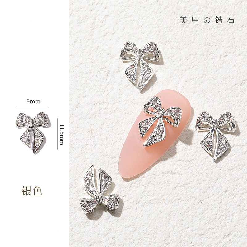 Nail Art Bow Jewelry Wholesale Metal Zircon Nail Beauty Rhinestone Pearl Butterfly Chain Nail Ornament Accessories Nail Art Bow Jewelry Wholesale Metal Zircon Nail Beauty Rhinestone Pearl Butterfly Chain Nail Ornament Accessories
