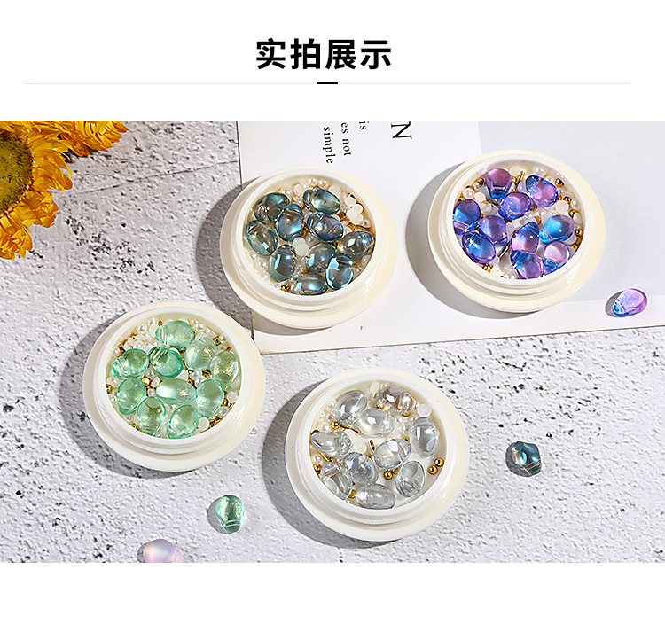 Nail Ornament Mixed Crystal Stone Pearl Steel Ball Rivet Internet Celebrity Ins Style Mixed Manicure Shell Stone Jewelry Nail Ornament Mixed Crystal Stone Pearl Steel Ball Rivet Internet Celebrity Ins Style Mixed Manicure Shell Stone Jewelry