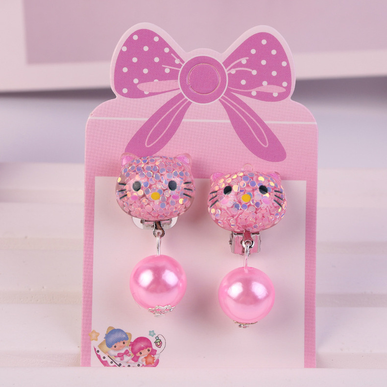 Ear Clip No Pierced Female Children 7 Pairs Jelly Color Cute Pearl Student Jewelry DIY Tassel Ear Clip Long Ear Clip No Pierced Female Children 7 Pairs Jelly Color Cute Pearl Student Jewelry DIY Tassel Ear Clip Long