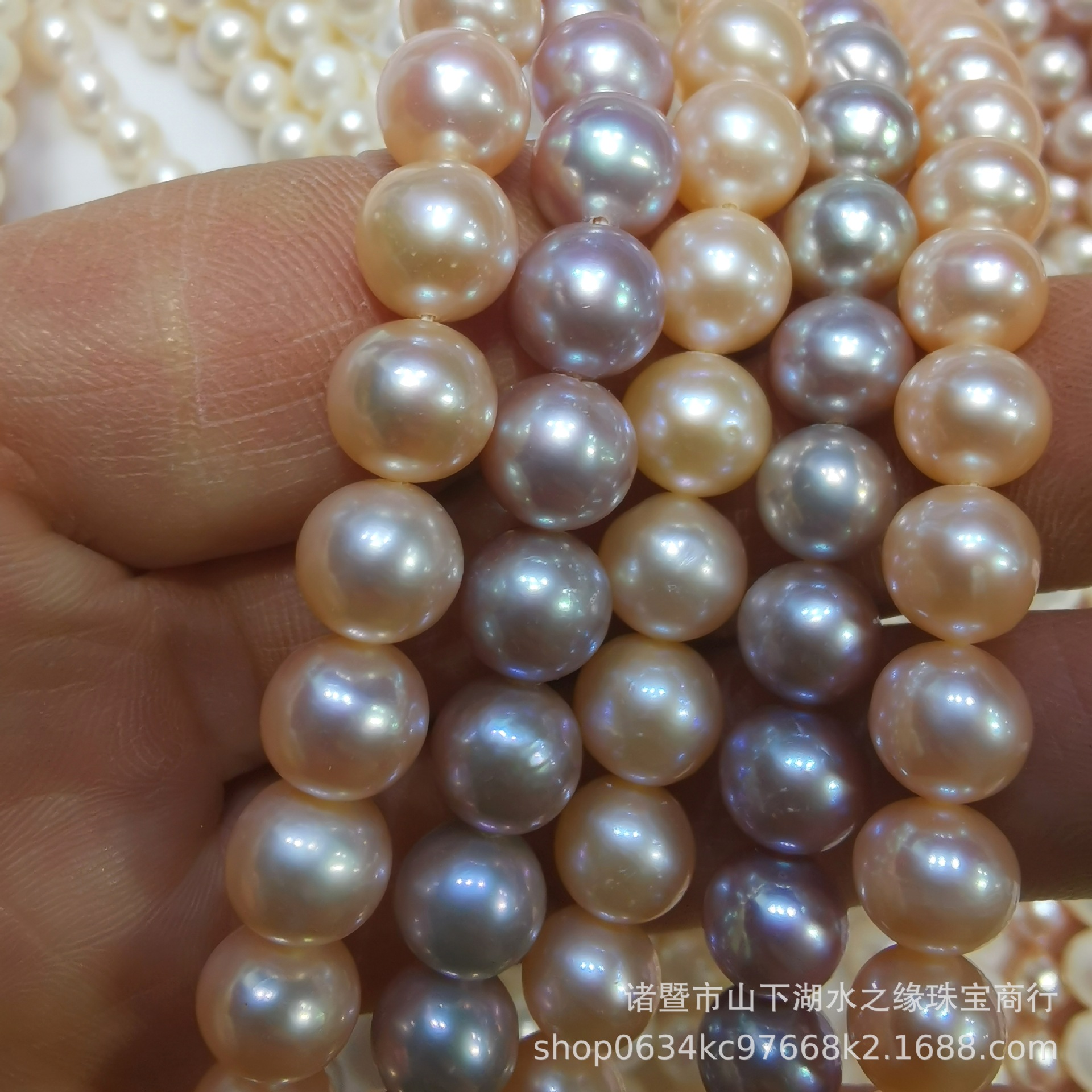Water Edge Jewelry Natural Freshwater Pearl 8-9 Nearly Perfect Circle Necklace Wholesale Semi-Finished Products for People Customized DIY Water Edge Jewelry Natural Freshwater Pearl 8-9 Nearly Perfect Circle Necklace Wholesale Semi-Finished Products for People Customized DIY