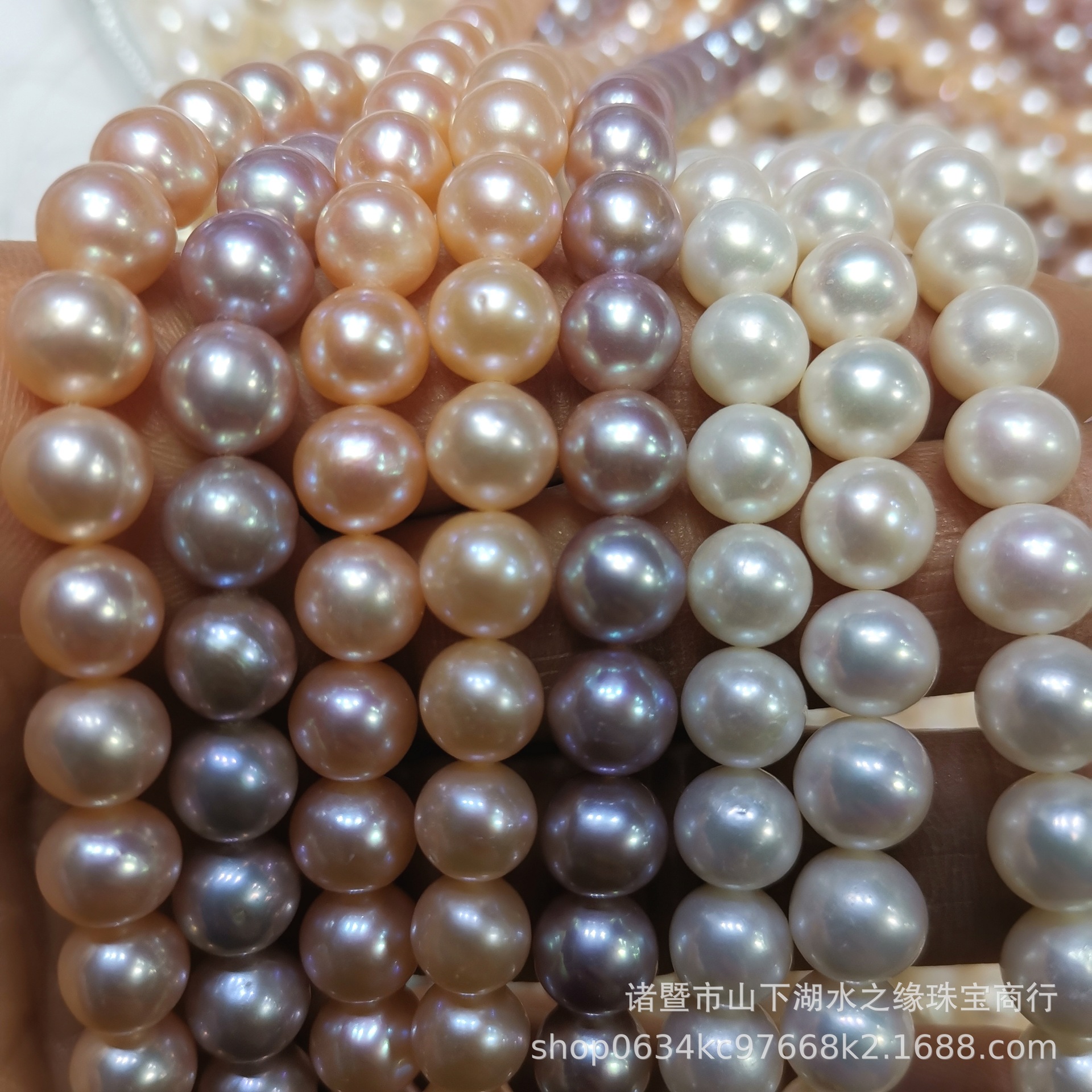 Water Edge Jewelry Natural Freshwater Pearl 8-9 Nearly Perfect Circle Necklace Wholesale Semi-Finished Products for People Customized DIY Water Edge Jewelry Natural Freshwater Pearl 8-9 Nearly Perfect Circle Necklace Wholesale Semi-Finished Products for People Customized DIY