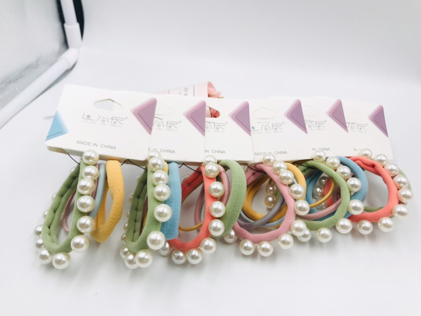 Pearl Rivets Hair Bands Do Not Wrap Hair Fashion Rubber Band Head Hairtie High Elastic Seamless Jewelry Headdress Pearl Rivets Hair Bands Do Not Wrap Hair Fashion Rubber Band Head Hairtie High Elastic Seamless Jewelry Headdress