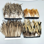 Factory High Quality Supply Natural Color Pearl Chicken Feather Cloth Edge Clothing Accessories Jewelry Decoration Feather Handicraft