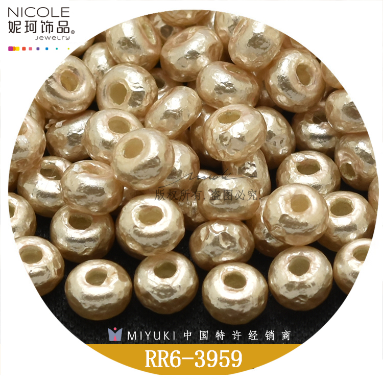 Miyuki Japan Imported Bead RR6/0 Miyuki [3 Colors Baroque Pearl] 10G Pack Nicole Jewelry