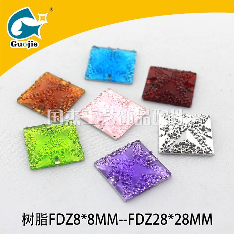 Resin square chamfering gemstones handmade craft diamonds diy diamond accessories