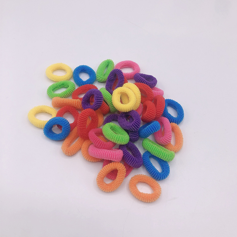 100-Piece Children&#039;s Hair Band Korean Candy Color Seamless Hair Band Stretch Fabric Craft Towel Hair Band Stall Hair Accessories for Women