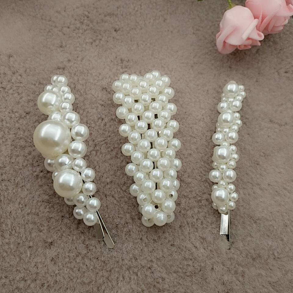 Korean Style Internet Hot Pearl Hairpin Sweet Handmade Beaded BB Clip Square Water Drop Side Clip Jewelry Wholesale Korean Style Internet Hot Pearl Hairpin Sweet Handmade Beaded BB Clip Square Water Drop Side Clip Jewelry Wholesale