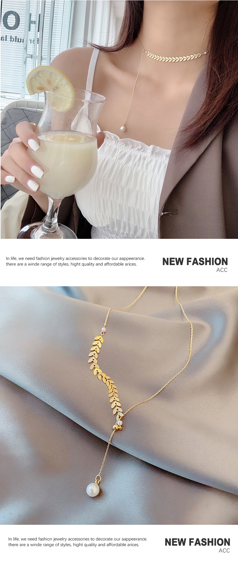 Three-Piece Set Niche Design Wheat Pearl Necklace Earring Bracelet Set Cold Style Simple Internet Celebrity Jewelry Three-Piece Set Niche Design Wheat Pearl Necklace Earring Bracelet Set Cold Style Simple Internet Celebrity Jewelry