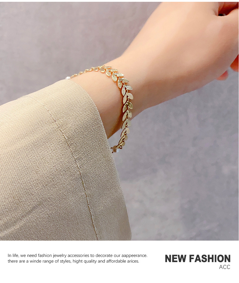 Three-Piece Set Niche Design Wheat Pearl Necklace Earring Bracelet Set Cold Style Simple Internet Celebrity Jewelry Three-Piece Set Niche Design Wheat Pearl Necklace Earring Bracelet Set Cold Style Simple Internet Celebrity Jewelry