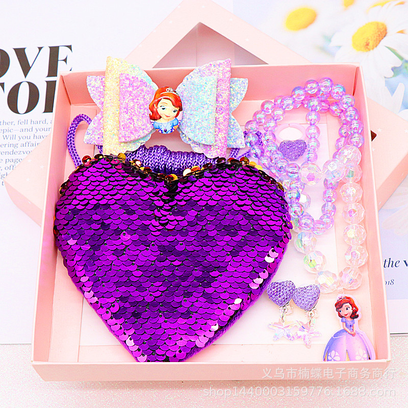 Children's Fishtail Necklace Bracelet Cross-Border Sold Jewelry Set Pearl Necklace Cartoon Fishtail Bag Gift Box Wholesale Children's Fishtail Necklace Bracelet Cross-Border Sold Jewelry Set Pearl Necklace Cartoon Fishtail Bag Gift Box Wholesale