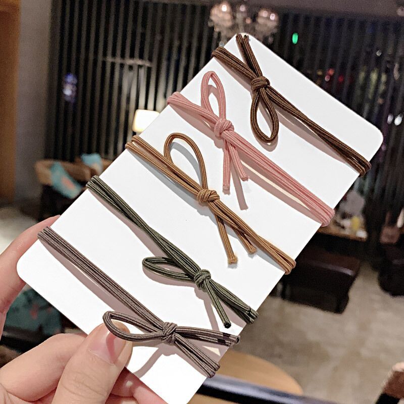 Korean Dongdaemun Hair Accessory round Beads Rubber Band Morandi Hair Band Online Influencer Head String Small Jewelry Girl Hair Ties/Hair Bands