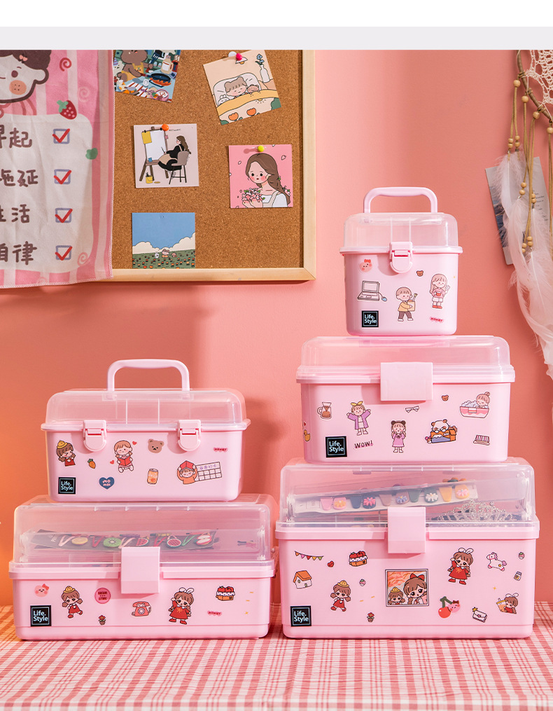 Xingyou Baby Hair Accessory Organizer Girl Children Hairpin Jewelry Headband Hair Clip Headdress Rubber Band Box Cute