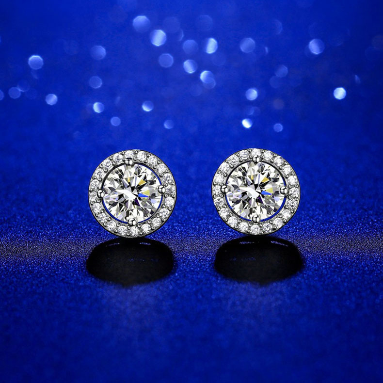 Simple Moissanite Stud Earrings S925 Silver Moissanite Earrings for Women Eardrop Earring Female Factory Accessory/Jewelry with Certificate Simple Moissanite Stud Earrings S925 Silver Moissanite Earrings for Women Eardrop Earring Female Factory Accessory/Jewelry with Certificate