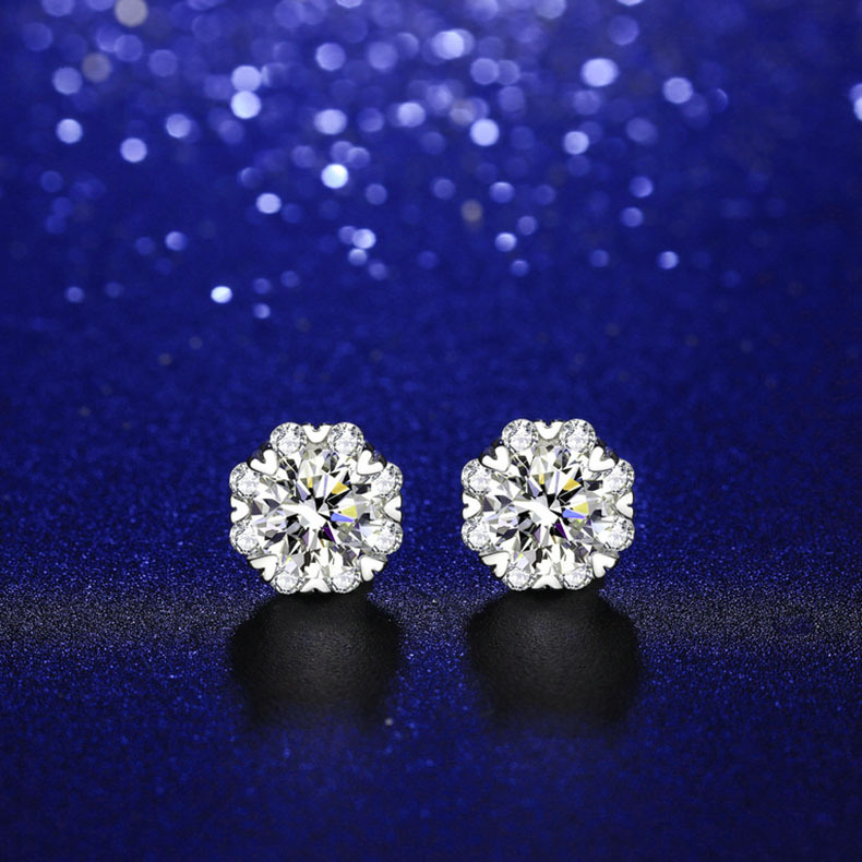 Simple Moissanite Stud Earrings S925 Silver Moissanite Earrings for Women Eardrop Earring Female Factory Accessory/Jewelry with Certificate Simple Moissanite Stud Earrings S925 Silver Moissanite Earrings for Women Eardrop Earring Female Factory Accessory/Jewelry with Certificate