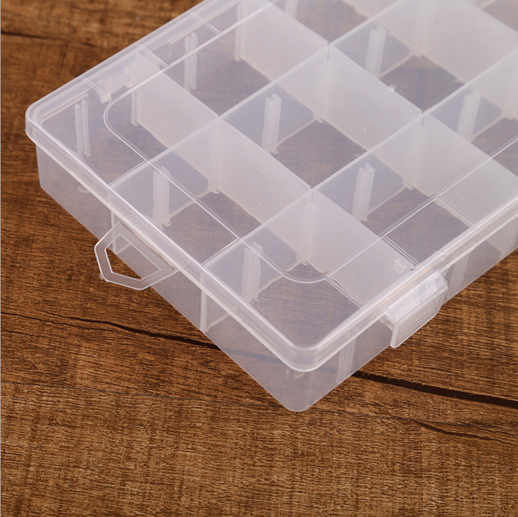 Detachable 12-Grid Storage Box Transparent Pp Plastic Box Jewelry Accessory Box Tool Finishing Packing Box Wholesale