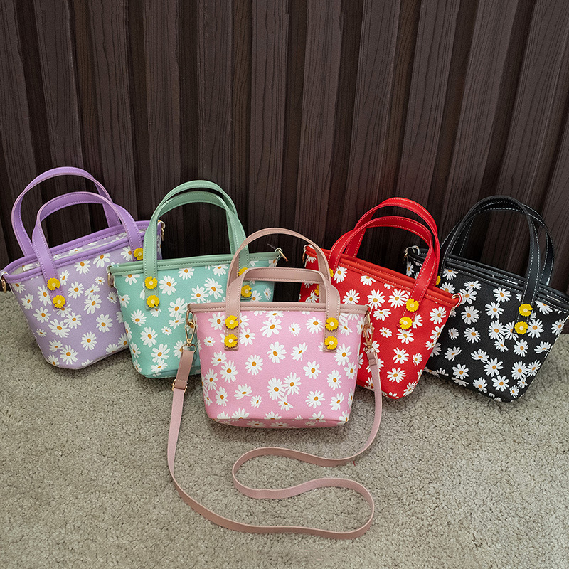 Internet Celebrity Little Daisy Small Square Bag 2021 New Korean Fashion Shoulder Messenger Bag Chrysanthemum Small Handbags