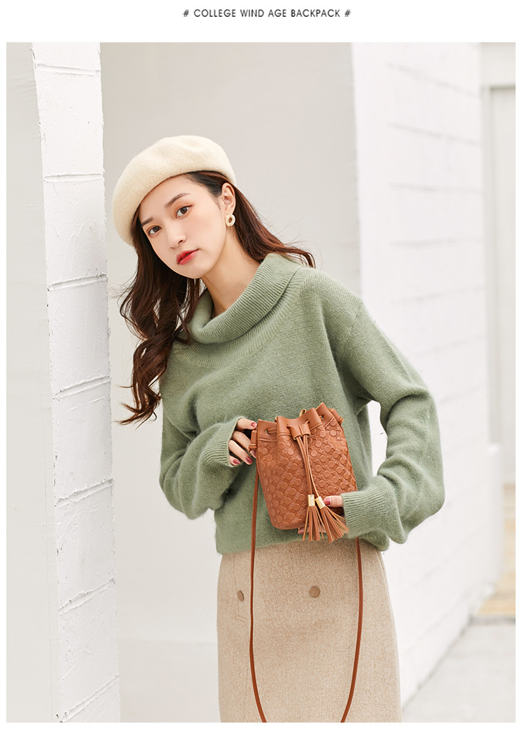 2021 New Fashion Trendy Bag Female Drawstring Tassel Bucket Bag Crossbody All-Match Bag Handbags Women 2021 New Fashion Trendy Bag Female Drawstring Tassel Bucket Bag Crossbody All-Match Bag Handbags Women