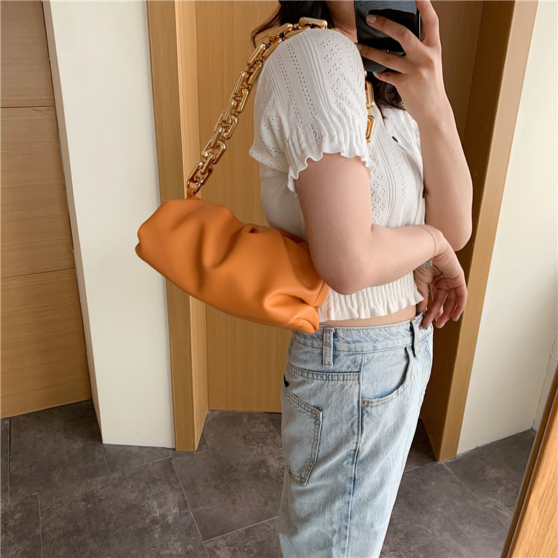 Texture Bags Western Style Handbags 2020 Popular New Fashion Wild Shoulder Underarm Package Portable Clouds Package