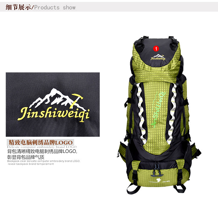 [Factory Direct Sales] Waterproof Large Capacity Outdoor Hiking Travel Mountaineering Bag Sports Backpack Travel Bag